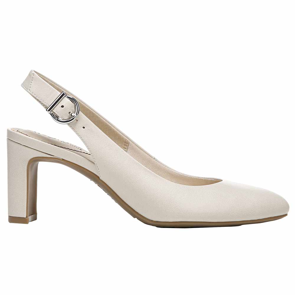 Shop White Womens LifeStride Gigi Round Toe Slingback Pumps