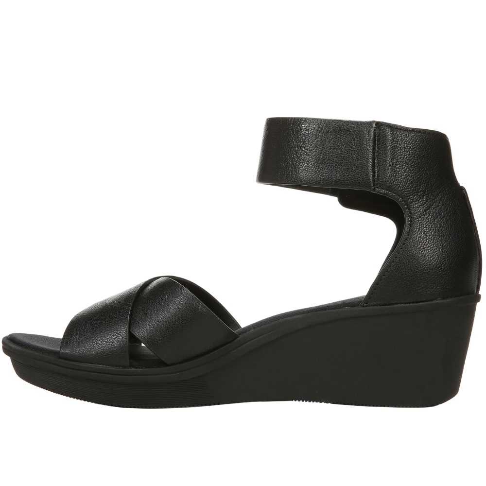Shop Black Womens Naturalizer Riviera Ankle Strap Wedge Sandals