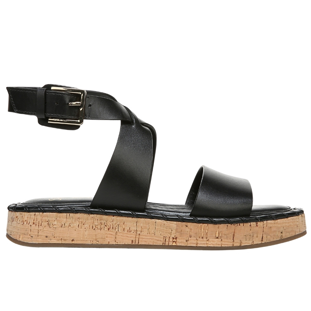 flat platform sandals black