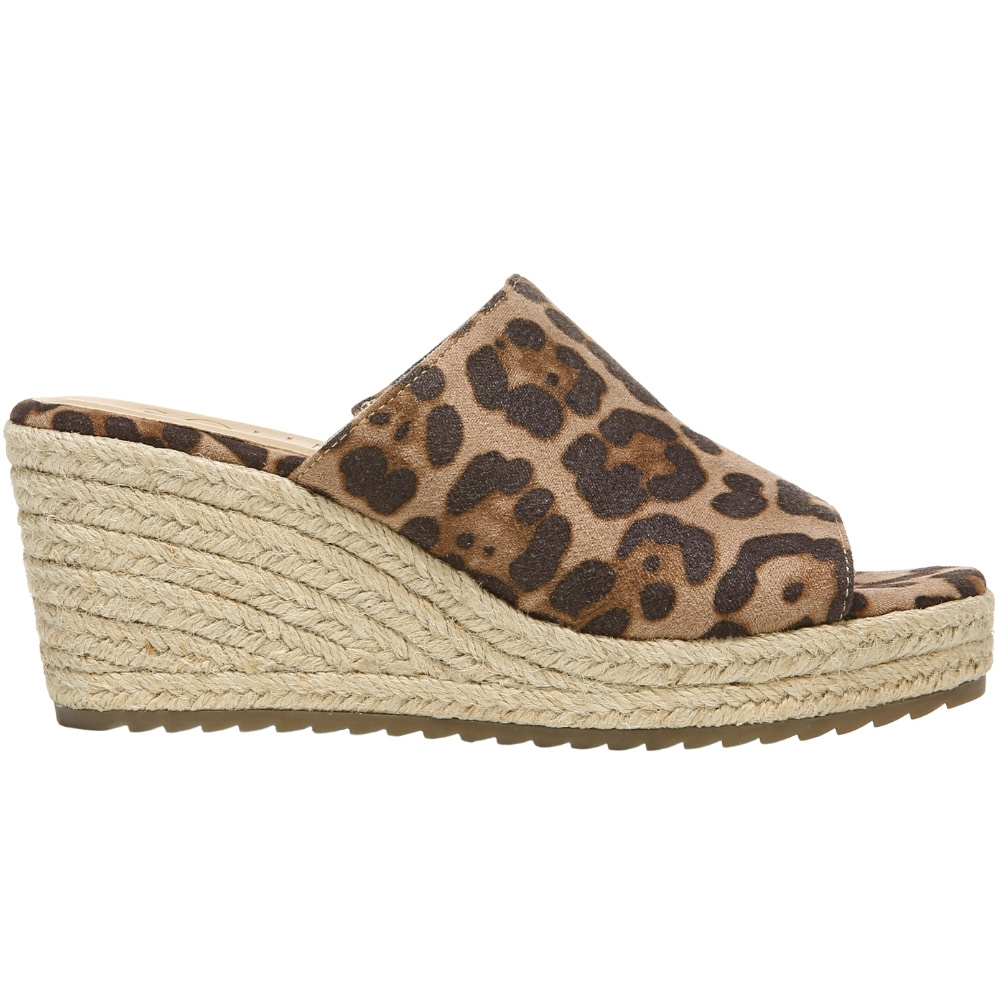 leopard print wedge sandals