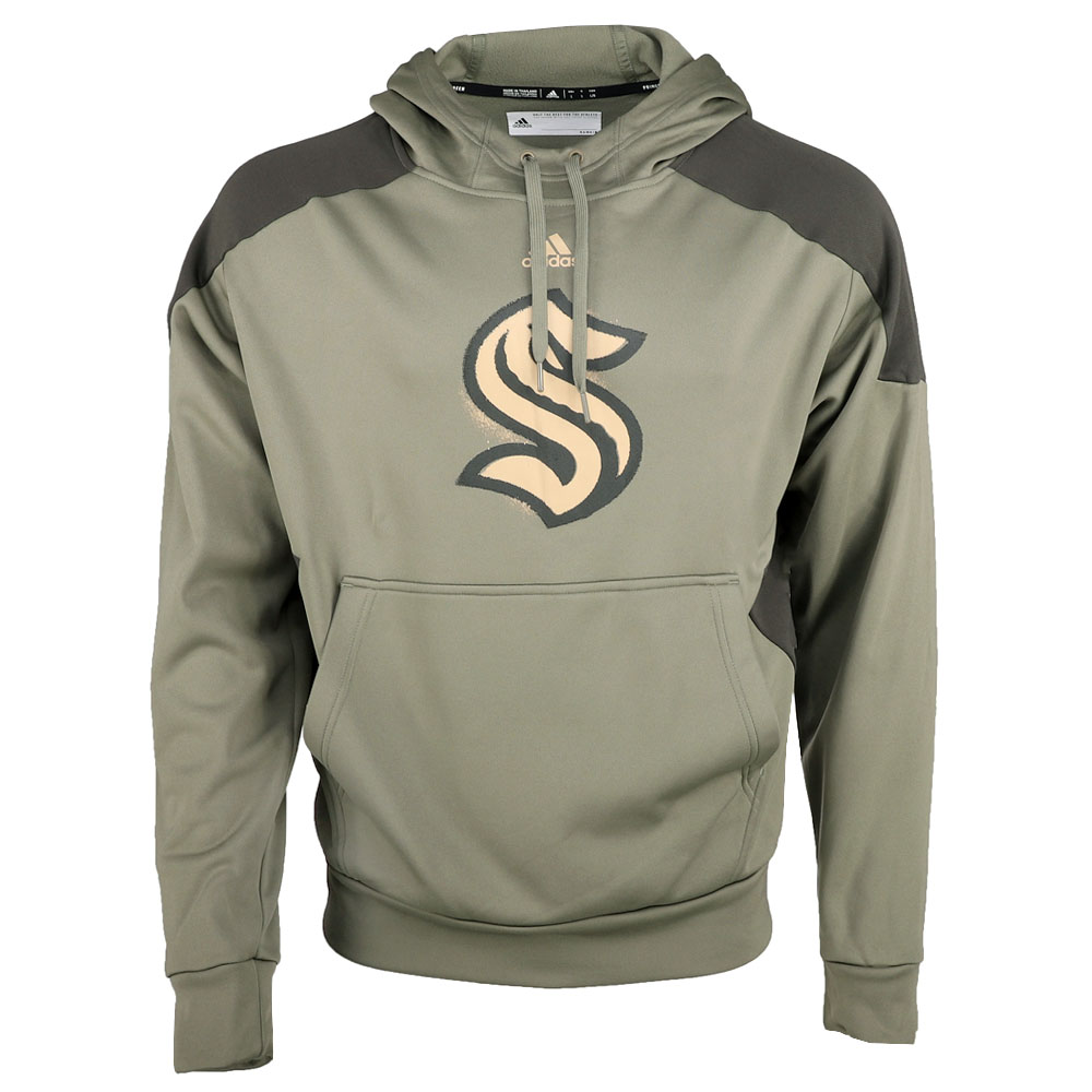 ⭐︎S⭐︎ adidas Seattle Kraken Pullover Hoodie Mens Green Casual Outerwear