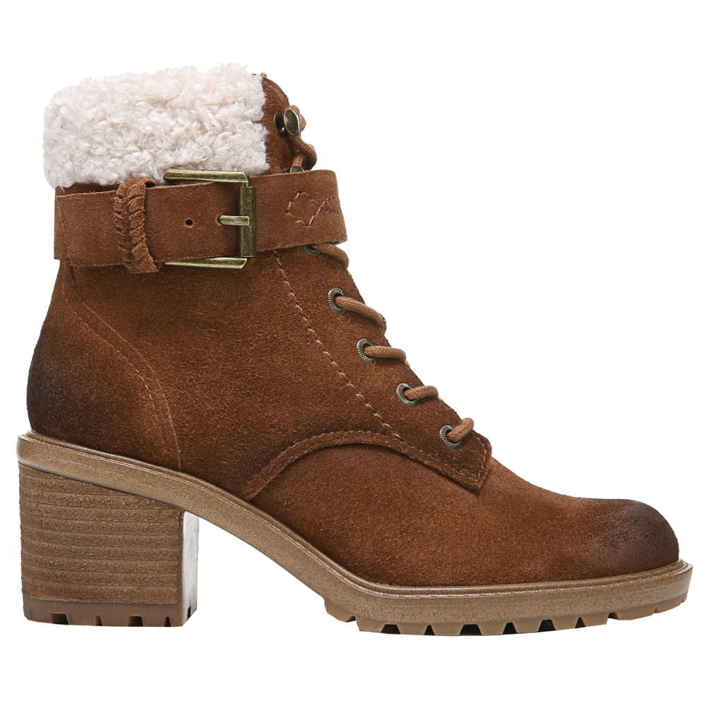 Zodiac Gemma Fur Zippered Booties Brown Womens Platform Bootie Lace Up Zippered Boots