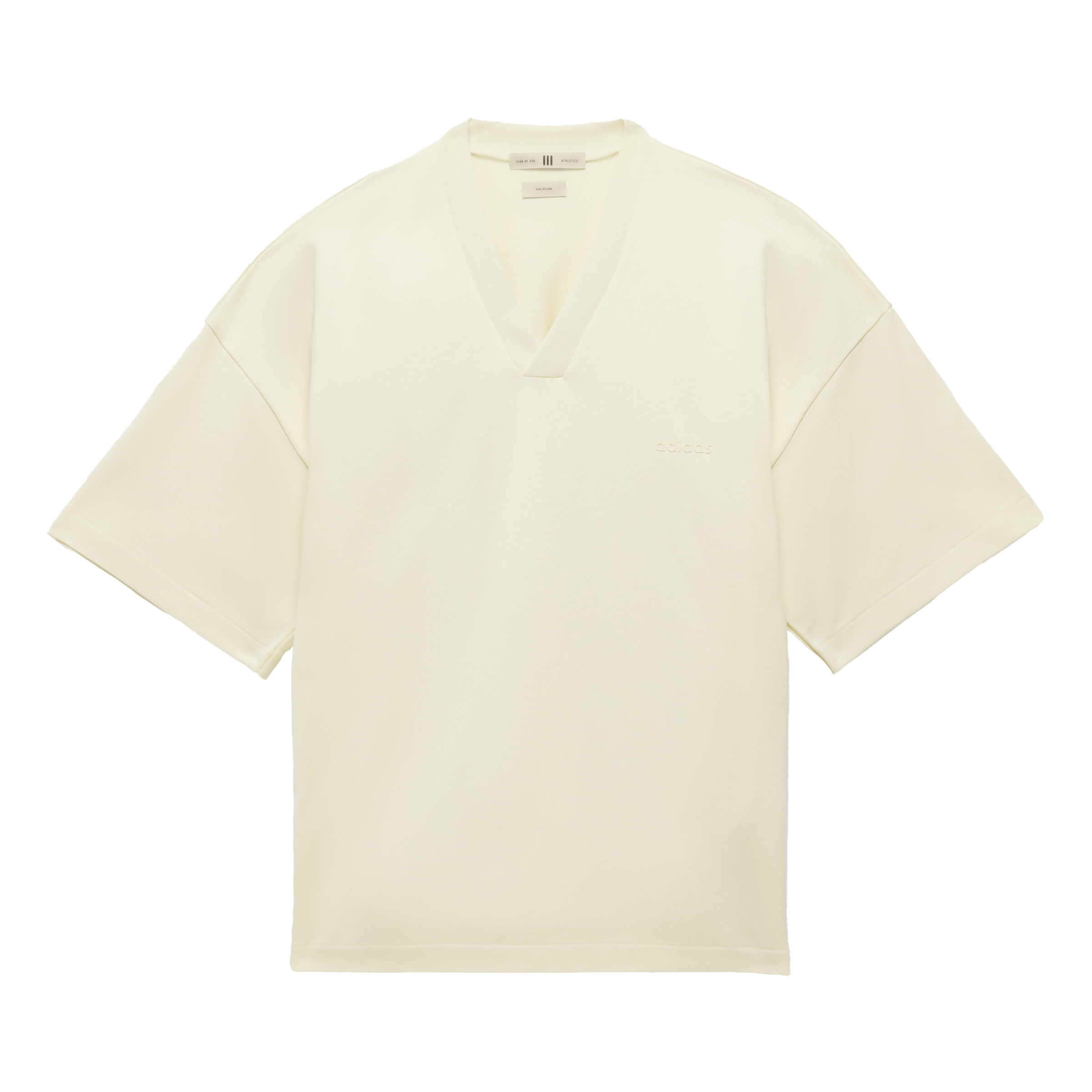 adidas Fear Of God Athletics VNeck T-Shirt Mens Off White Casual