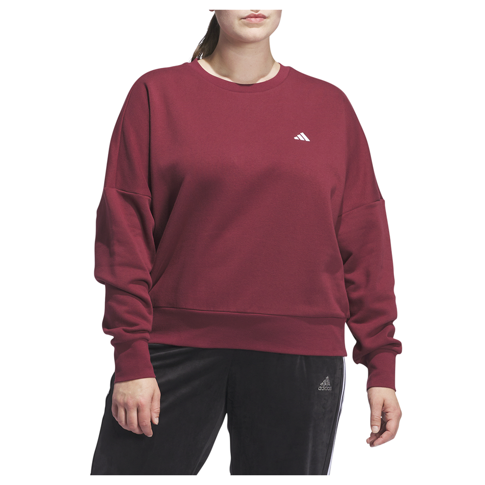 adidas Essentials Small Logo Feel Cozy Crew Neck Sweatshirt (Plus)