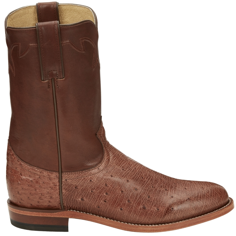 justin boots ostrich round toe