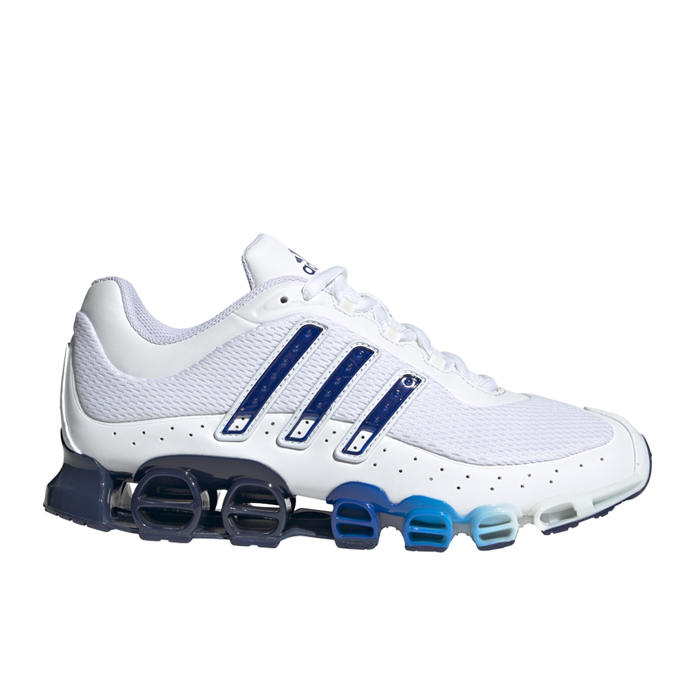 adidas Megaride Lace Up Mens Blue, White Sneakers Casual Shoes