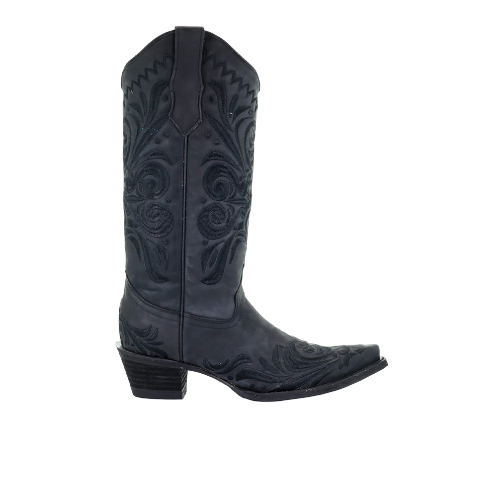 Circle G by Corral Filigree Embroidered Snip Toe Pull On Cowboy Boots