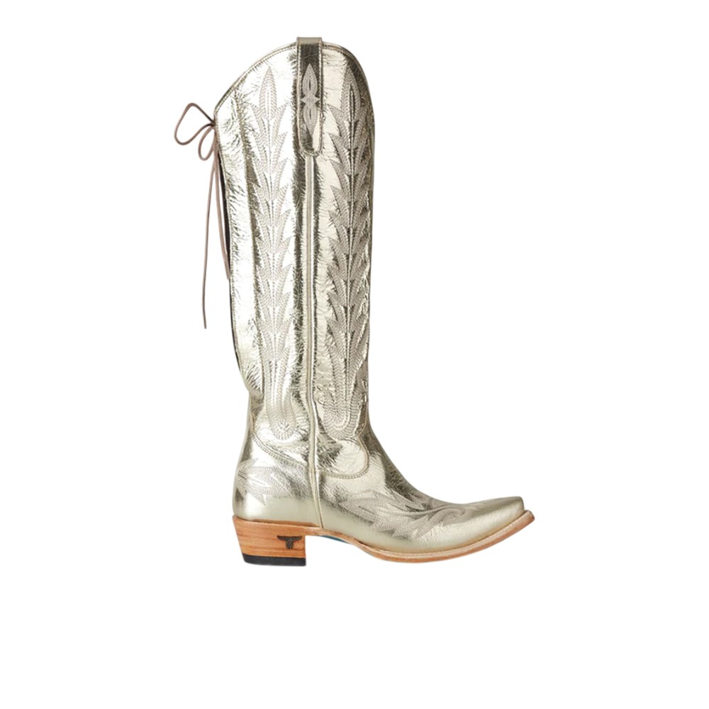 Lane Lexington Knee High Embroidered Metallic Corset Cowboy Boot