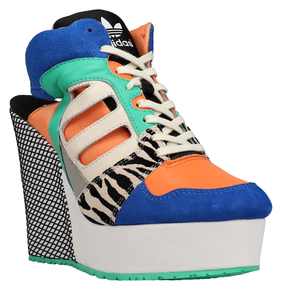 adidas Streetball Platform Sneakers Blue, Multi, Orange Womens 