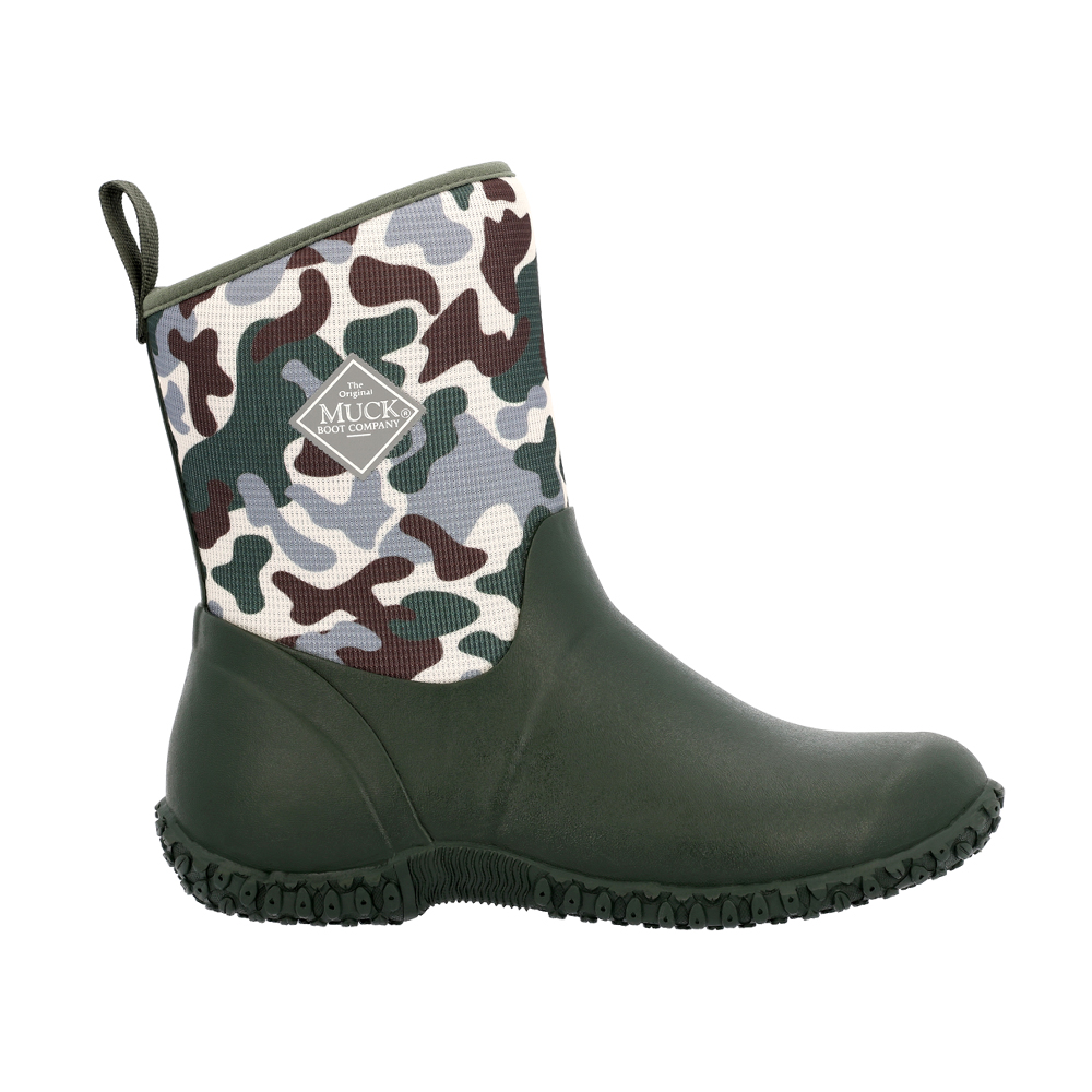 Muck Boot Muckster Ii Mid Camo Round Toe Pull On Womens Green