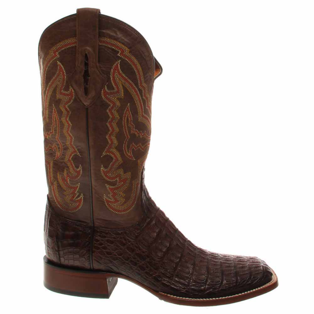 Lucchese Brant Hornback Caiman Leather Boots