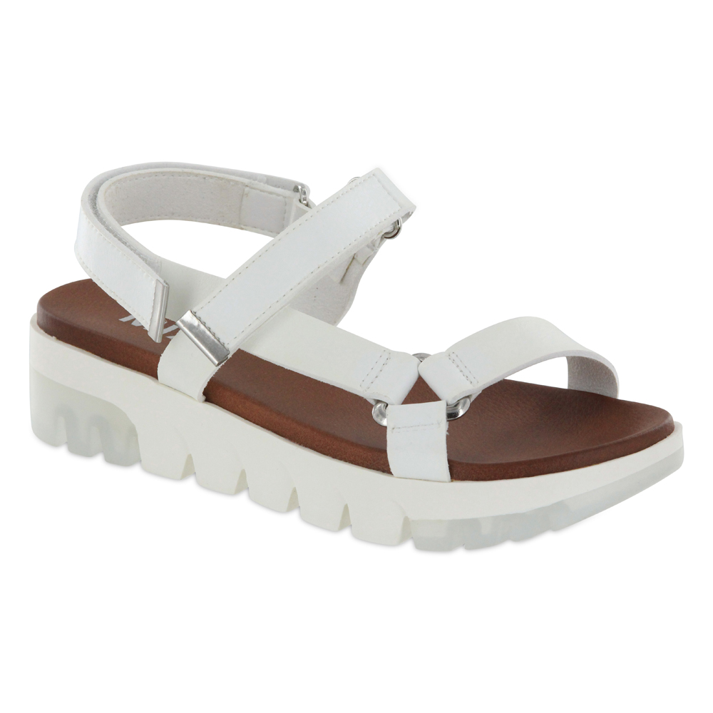mia white sandals