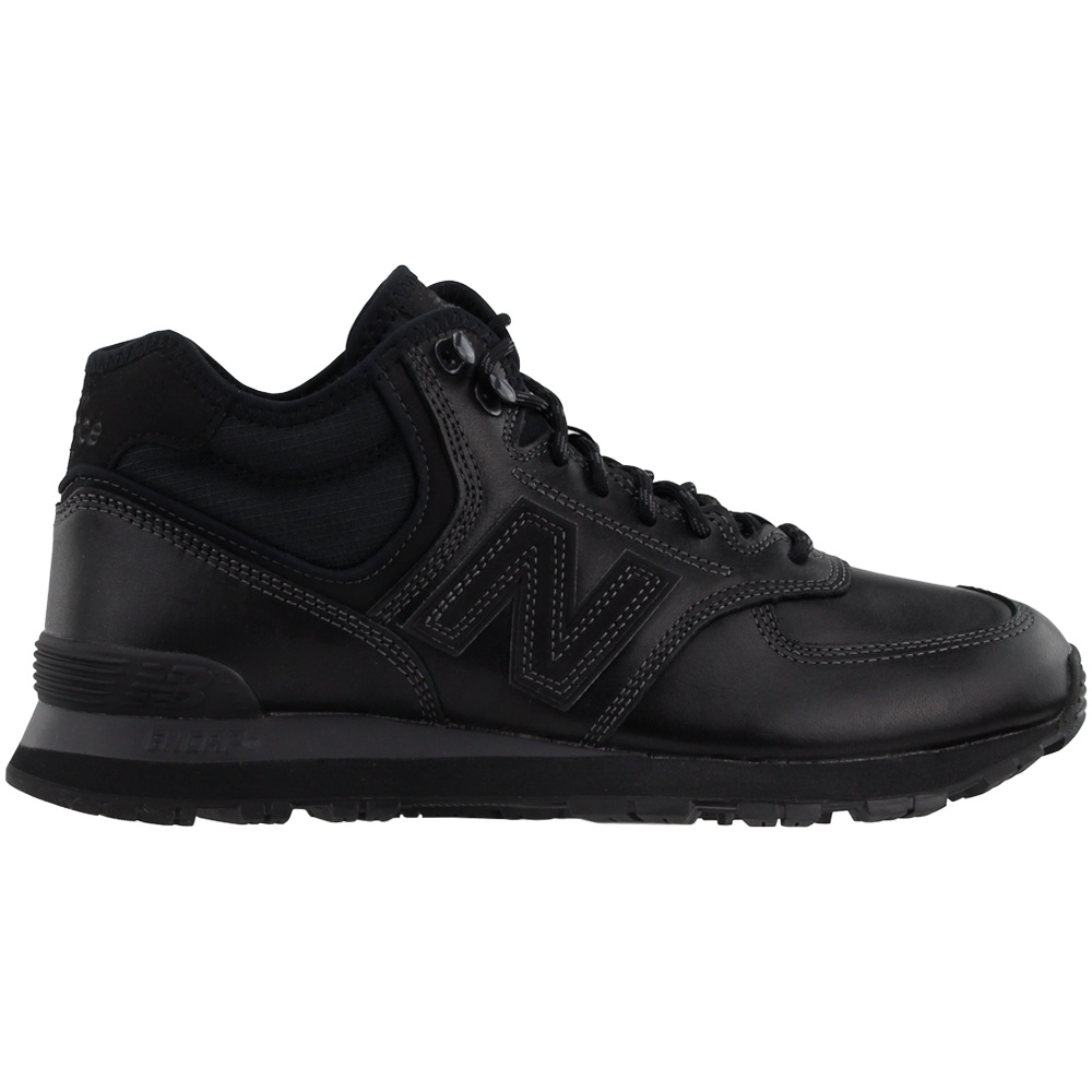 Shop Black Mens New Balance 574 Mid Lace Up Sneakers