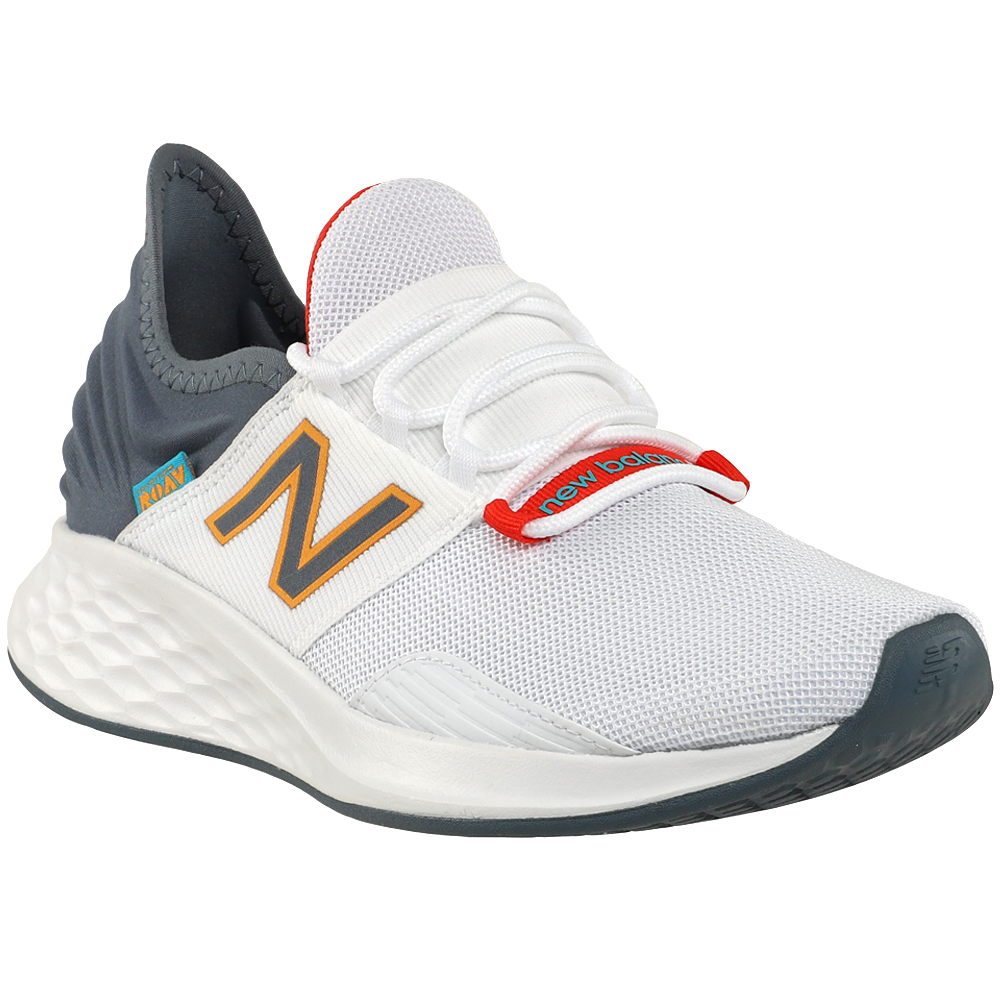 new balance fresh foam roav white with ocean grey