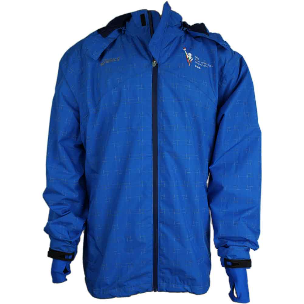 ASICS Marathon Shelter Jacket Blue Mens 