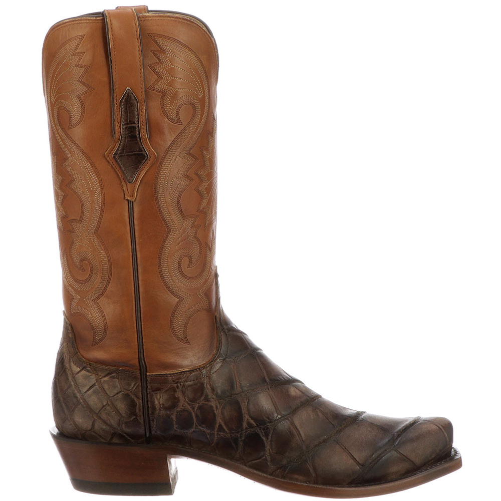 Lucchese Roy Alligator Leather Boots 