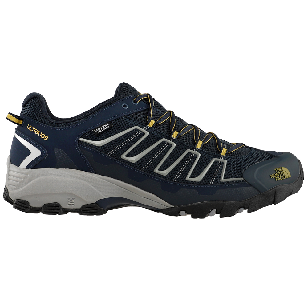 Shop Blue Mens The North Face Ultra 109 Waterproof Trail Running Shoes