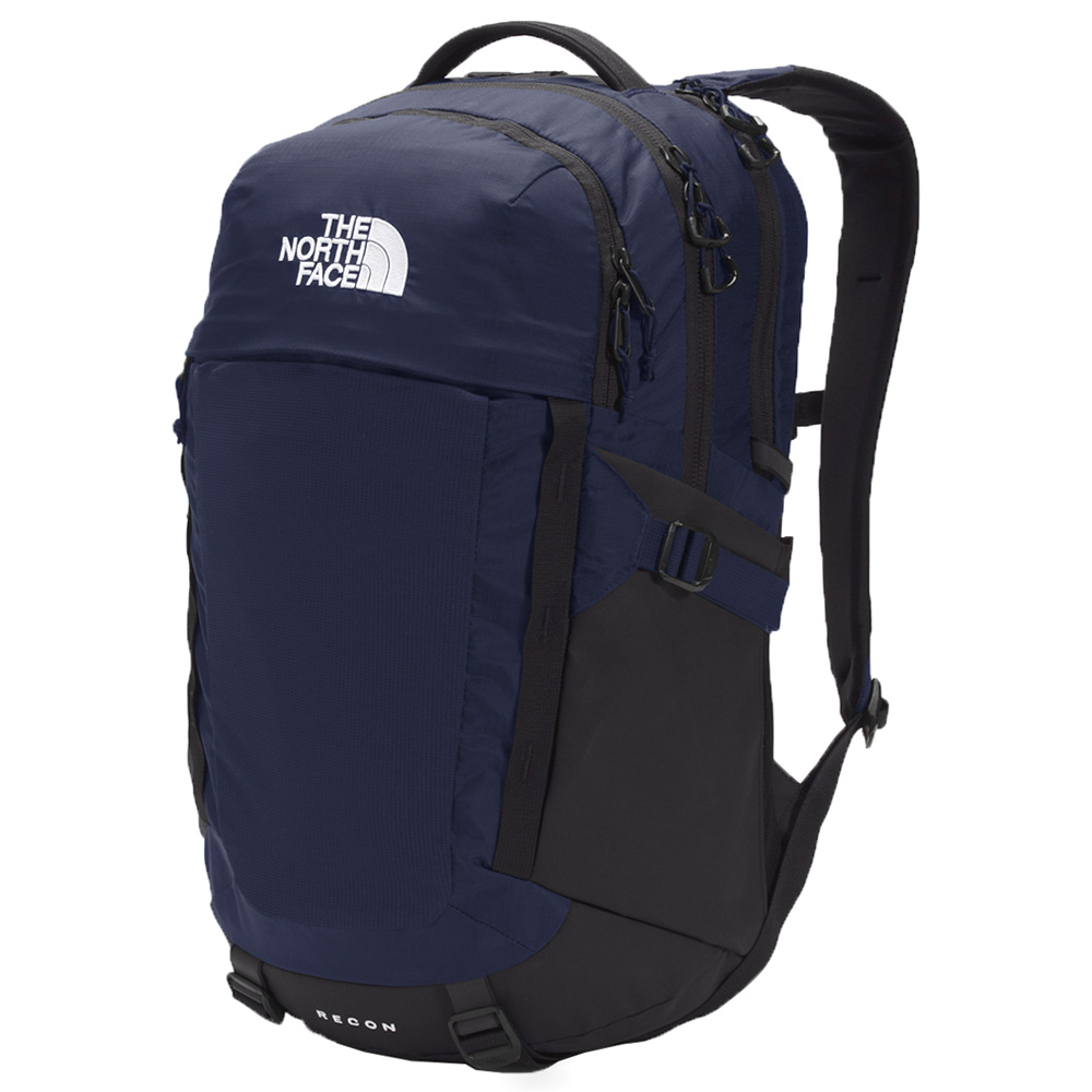 north face backpack black and blue