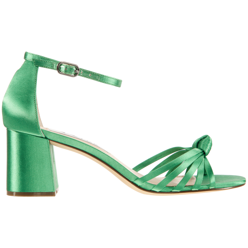 green ankle strap heels