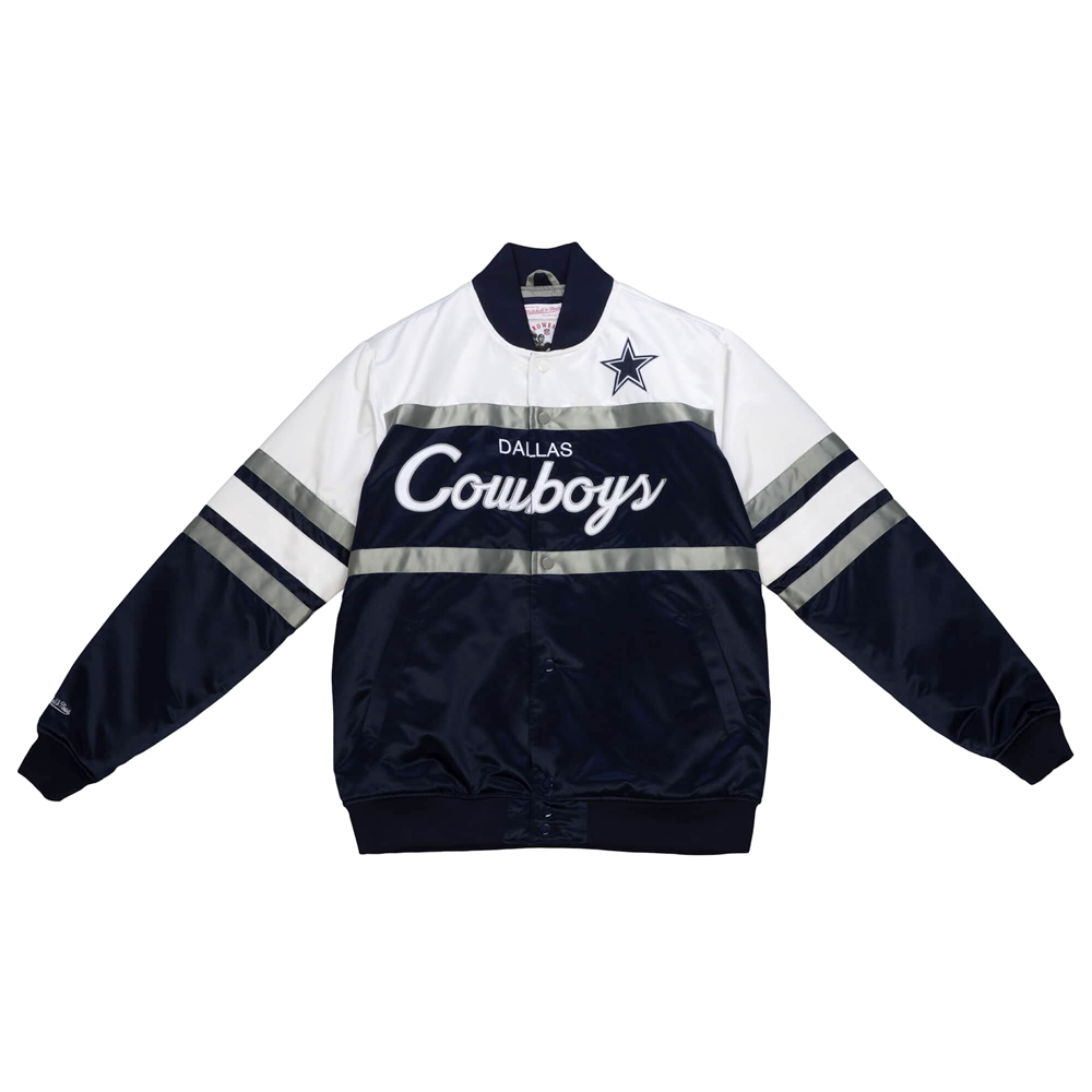 Dallas Cowboys Mitchell & Ness Double Sided Navy Satin Jacket – Time Out  Sports