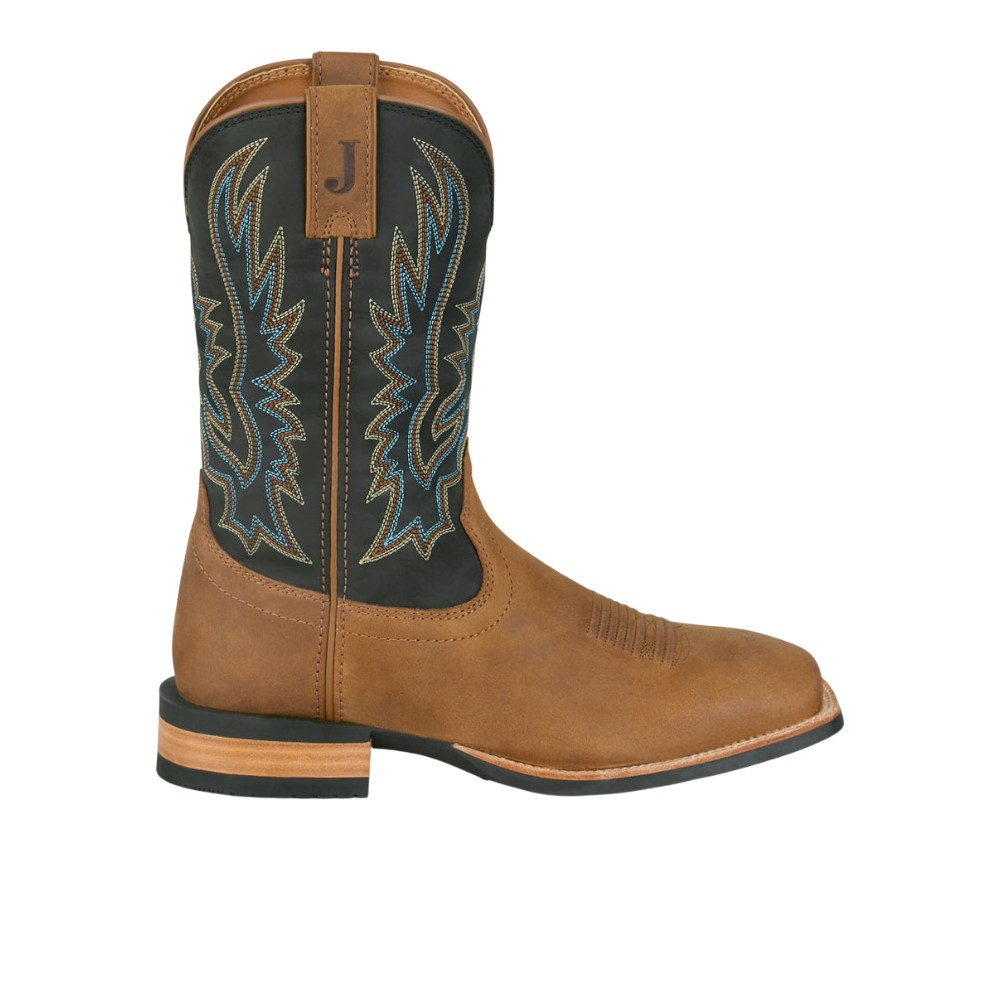 Justin Boots Rustle Square Toe Pull On Cowboy Boots