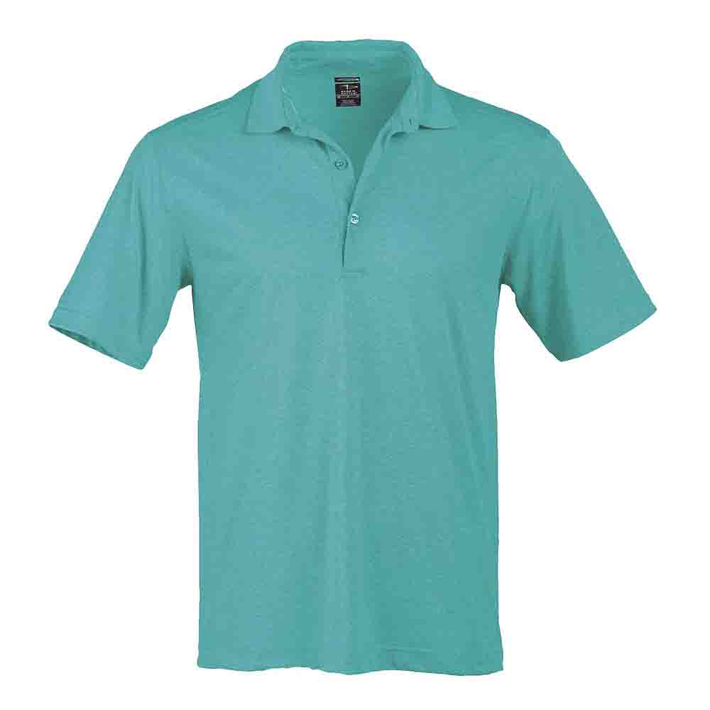 Page & Tuttle Solid Heather Short Sleeve Polo Shirt Mens