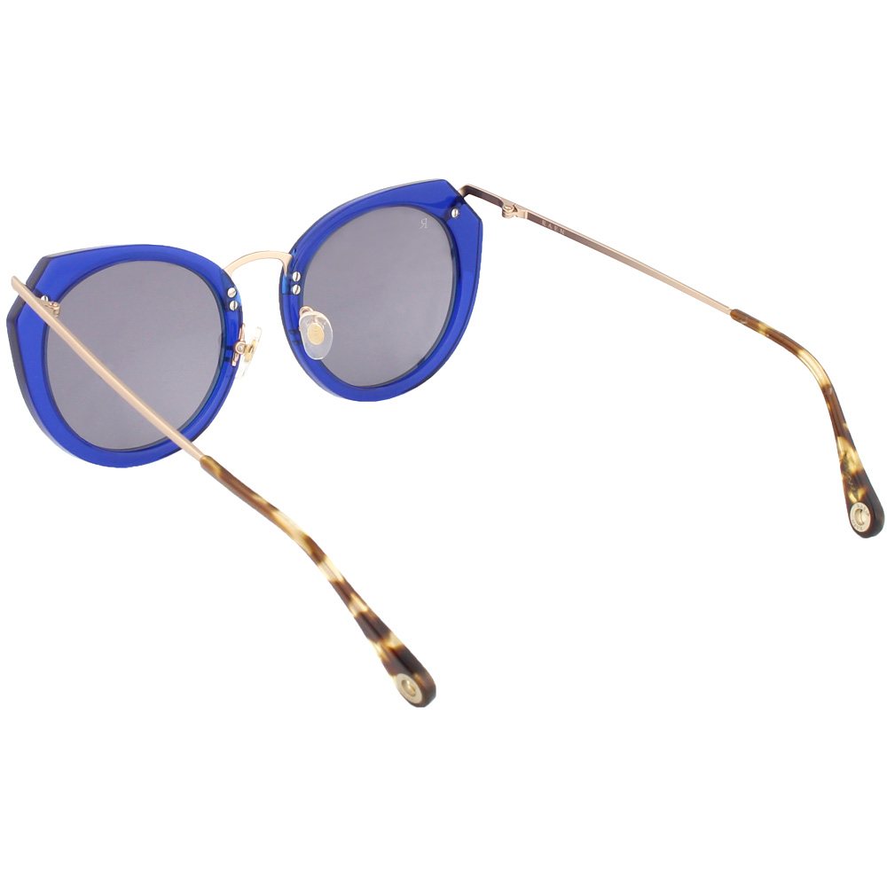 Raen Pogue Blue Womens Round Sunglasses