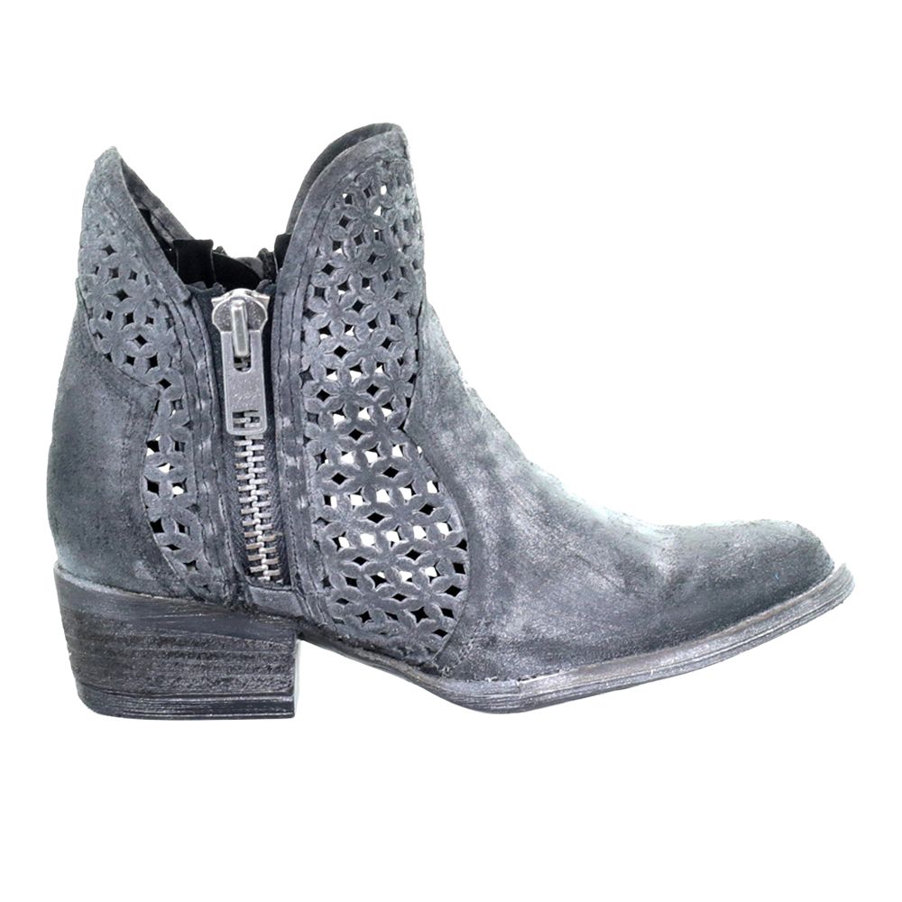 Circle G by Corral Cut Out Shortie Ankle Round Toe Zippered Cowboy Boots