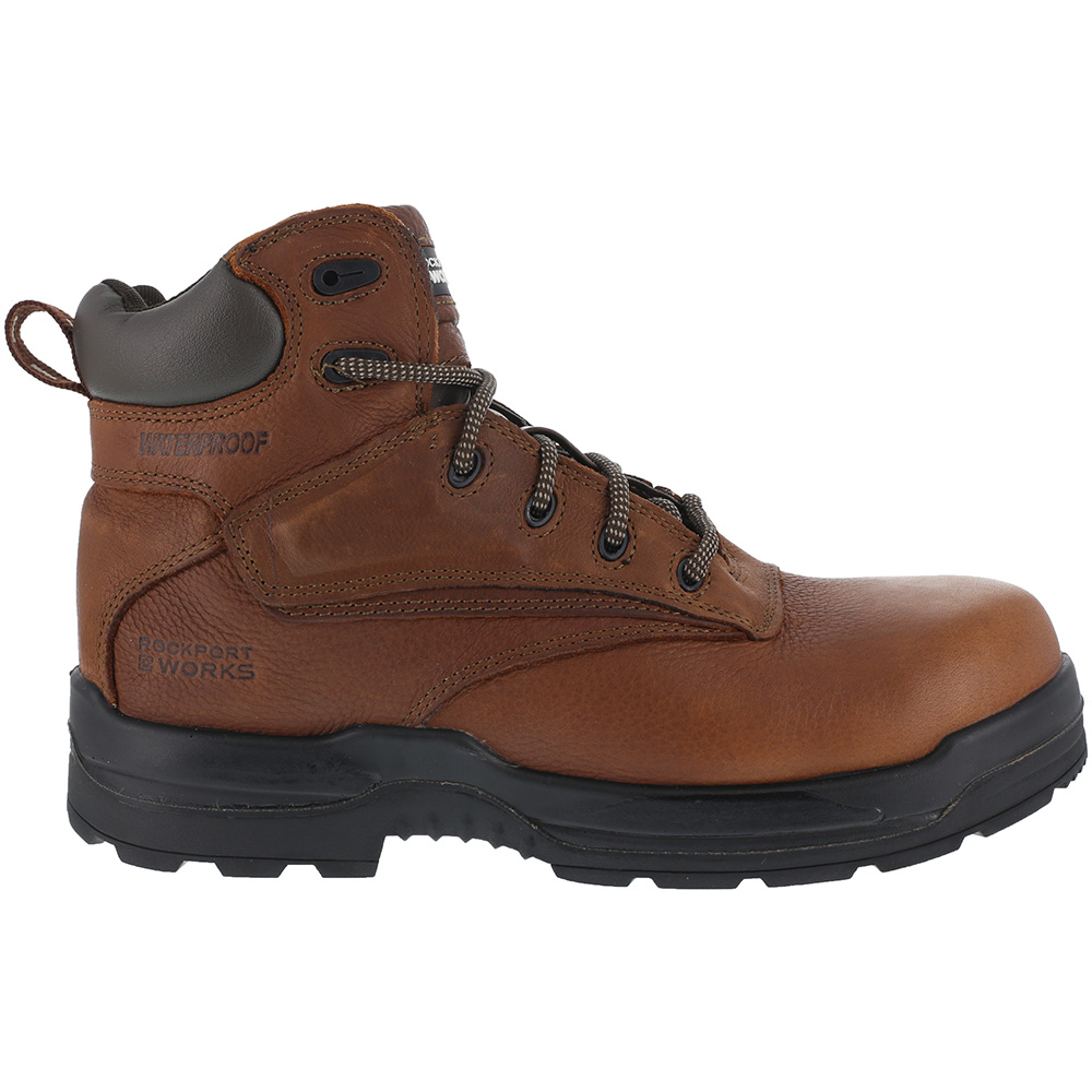 Women's 6-Inch Work Boot, 9, Composite Toe, 6 in H, Deer Tan, RK668