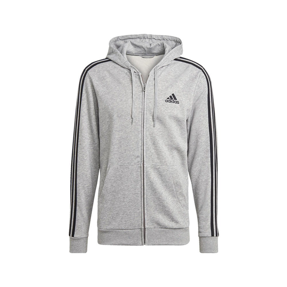 adidas Essentials French Terry 3-Stripes Full-Zip Hoodie