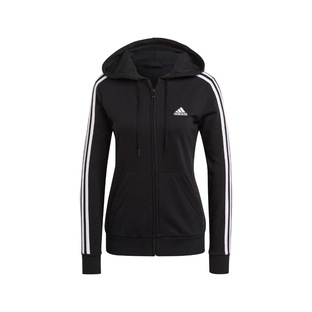 adidas Essentials French Terry 3-Stripes Full-Zip Hoodie