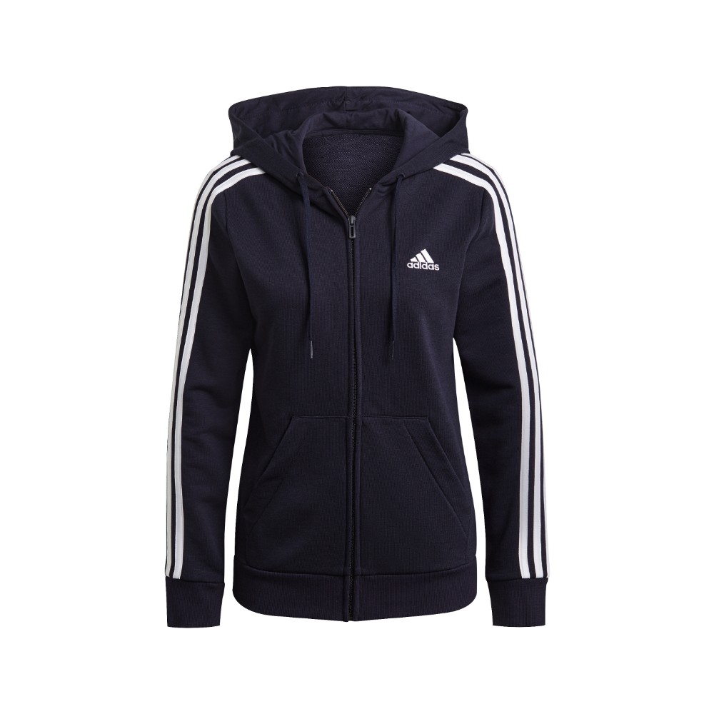 adidas Essentials French Terry 3-Stripes Full-Zip Hoodie