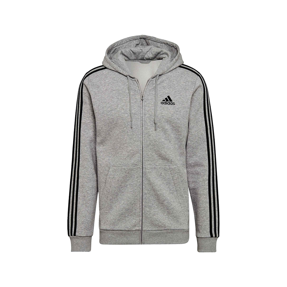 adidas Essentials Fleece 3-Stripes Full-Zip Hoodie
