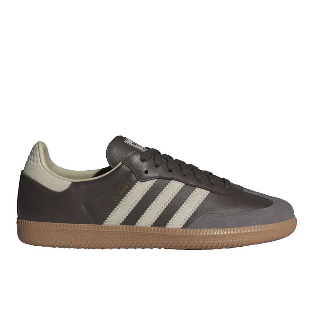 Mens adidas Originals Samba - - Brown / Gold Metallic / Putty Grey Size 14.0
