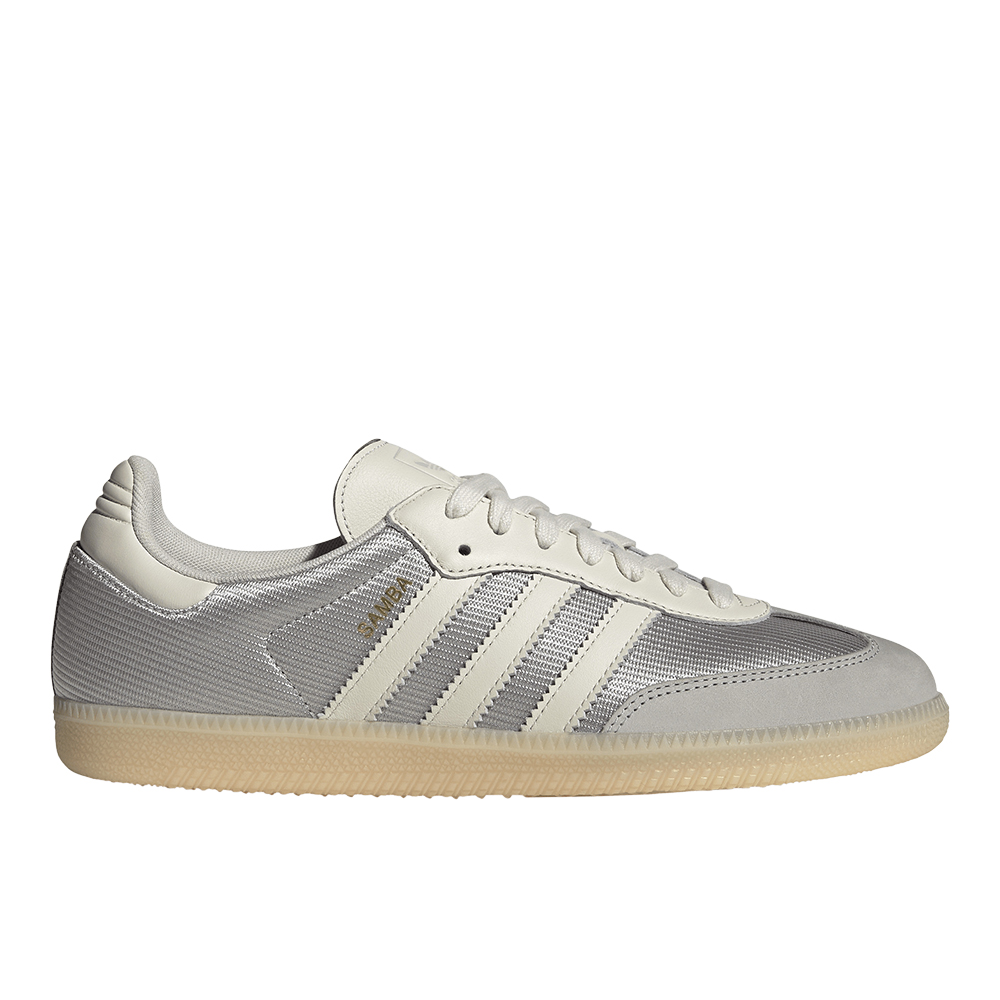 adidas Men's Originals Samba OG Nylon Casual Shoes in Grey/Chalk/White Size: 10.5