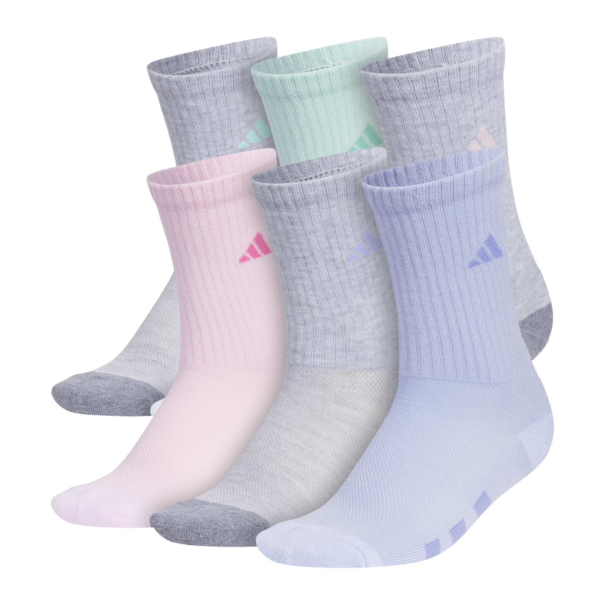 adidas Athletic Cushioned 6-Pack Crew Socks