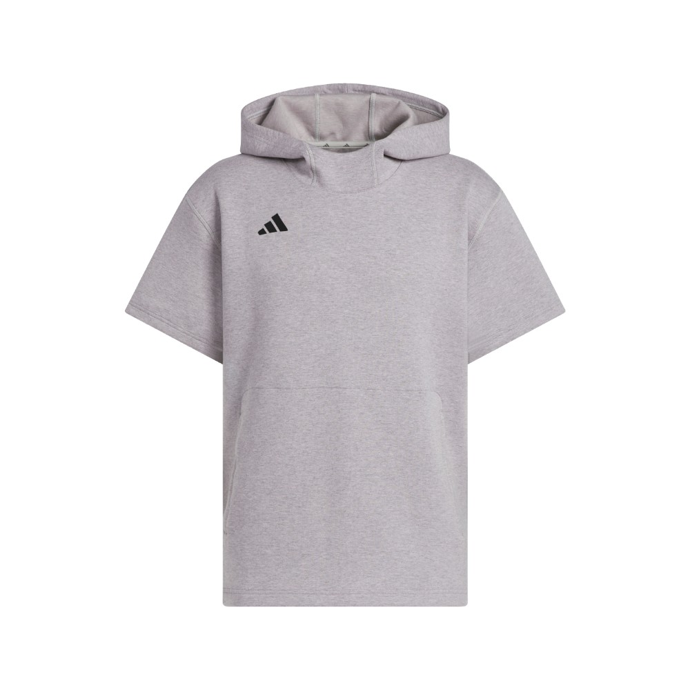 adidas Dugout Short Sleeve Hoodie (Gender Neutral) Grey 3XL - Mens Baseball Hoodies & Sweatshirts