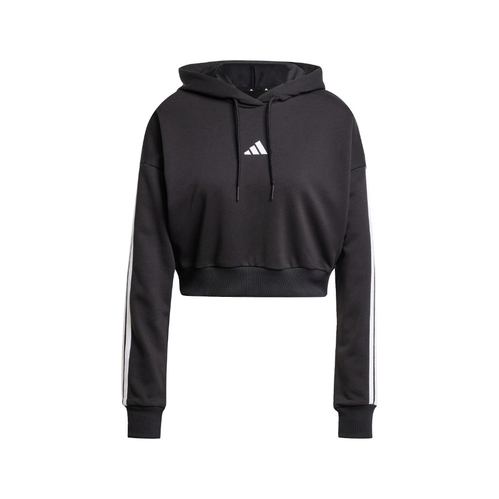 adidas Essentials 3-Stripes French Terry Crop Hoodie