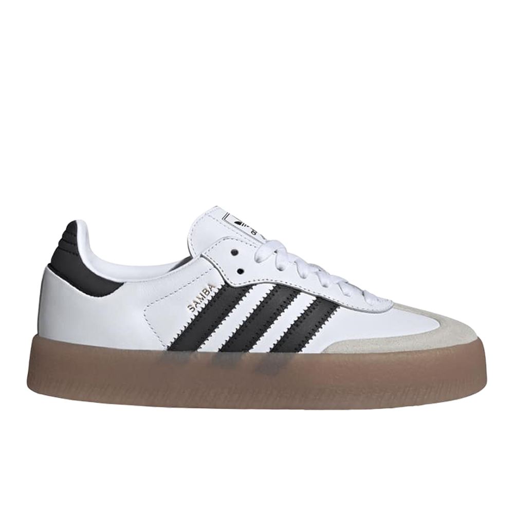 Womens adidas Sambae Athletic Shoe - White / Core Black / Gold Metallic