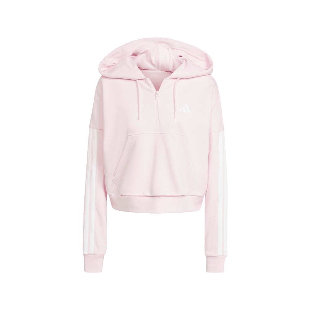 adidas Essentials 3-Stripes French Terry Quarter-Zip Hoodie