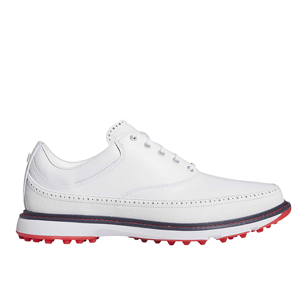 adidas MC80 Spikeless Golf Shoes, Men's, M6/W7, White/Navy/Red