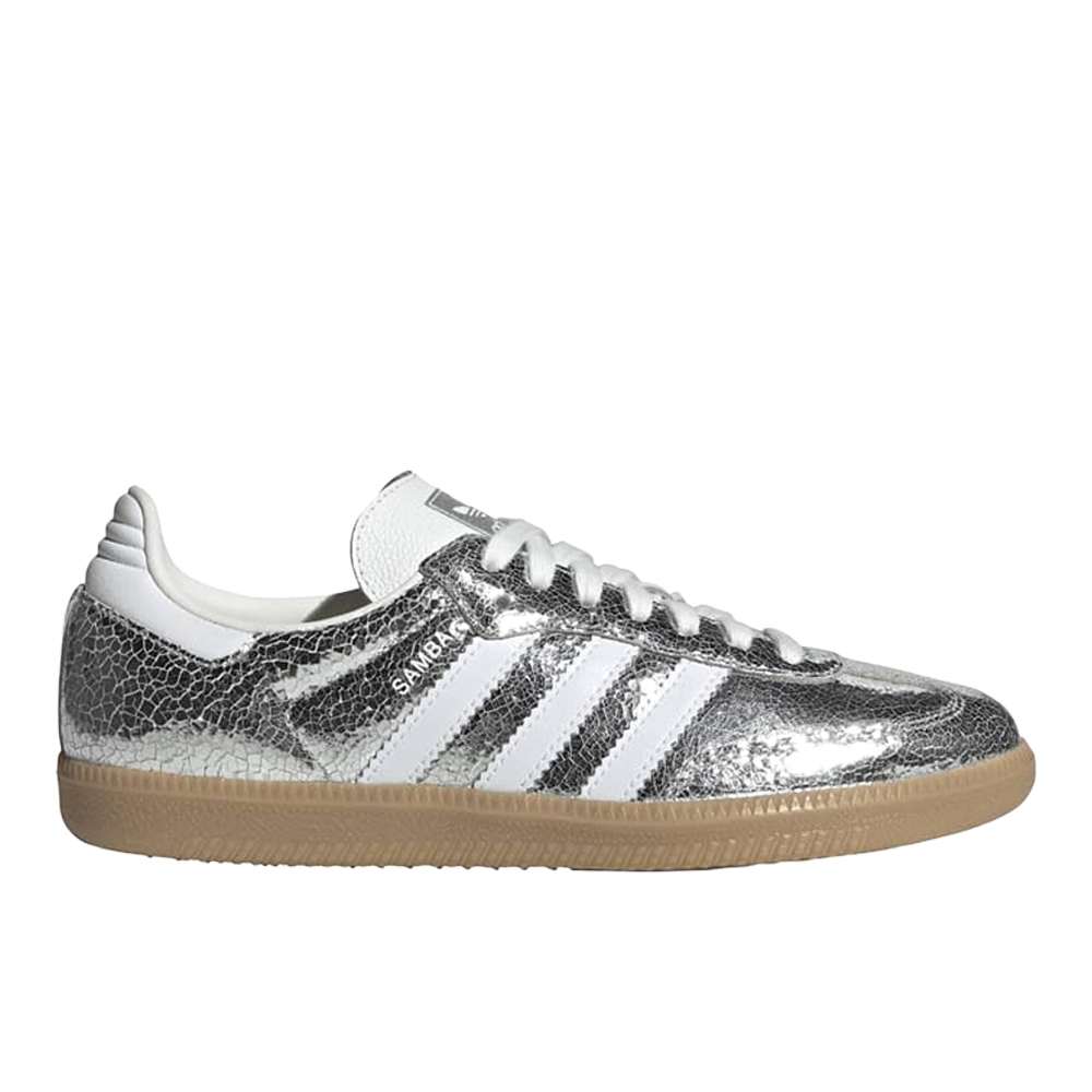 adidas SAMBA OG SHOES Silver Metallic 9.5 - Womens Originals Shoes