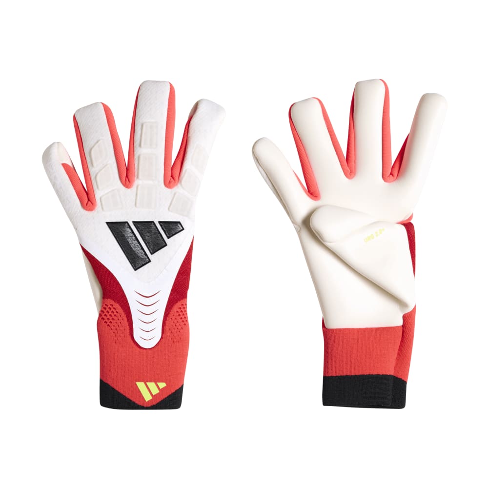 adidas Predator Pro Goalkeeper Gloves, Men's, Size 5, White/Red/Black