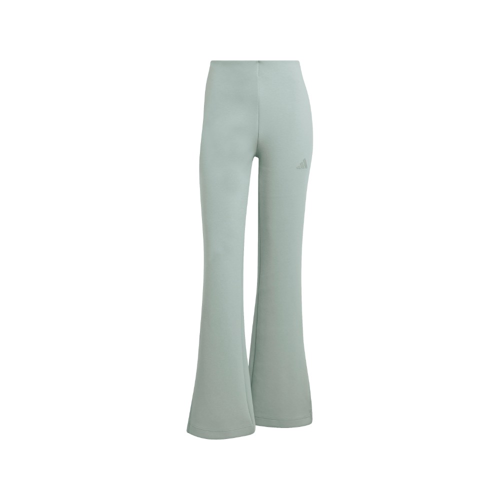 adidas Women's Mid-Rise Pull-On Flare-Leg Logo Pants - Wonder Sage