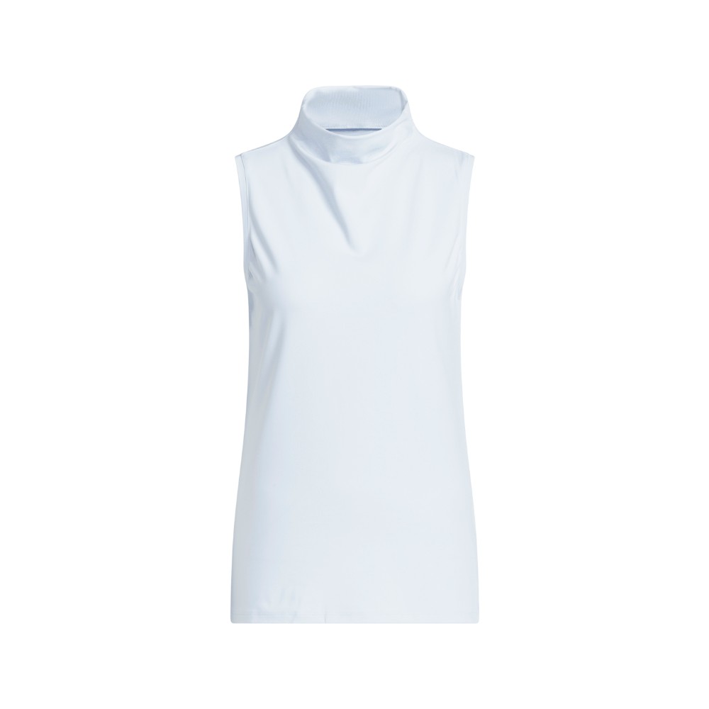 adidas Women's Ultimate365 Sleeveless Mock Neck Golf Shirt, Medium, Crystal Sky