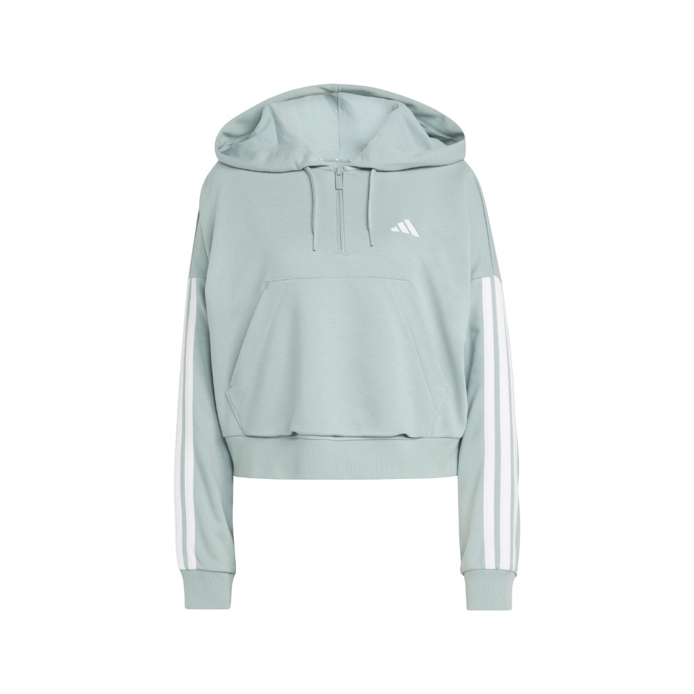 adidas Essentials 3-Stripes French Terry Quarter-Zip Hoodie