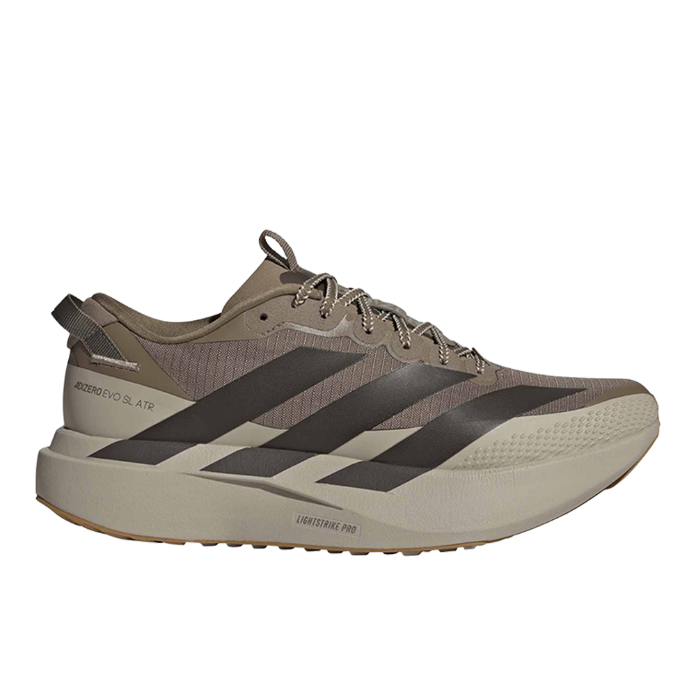 adidas Men's Adizero EVO SL ATR Running Shoes in Khaki/Shadow Olive/Khaki Size: 10.5