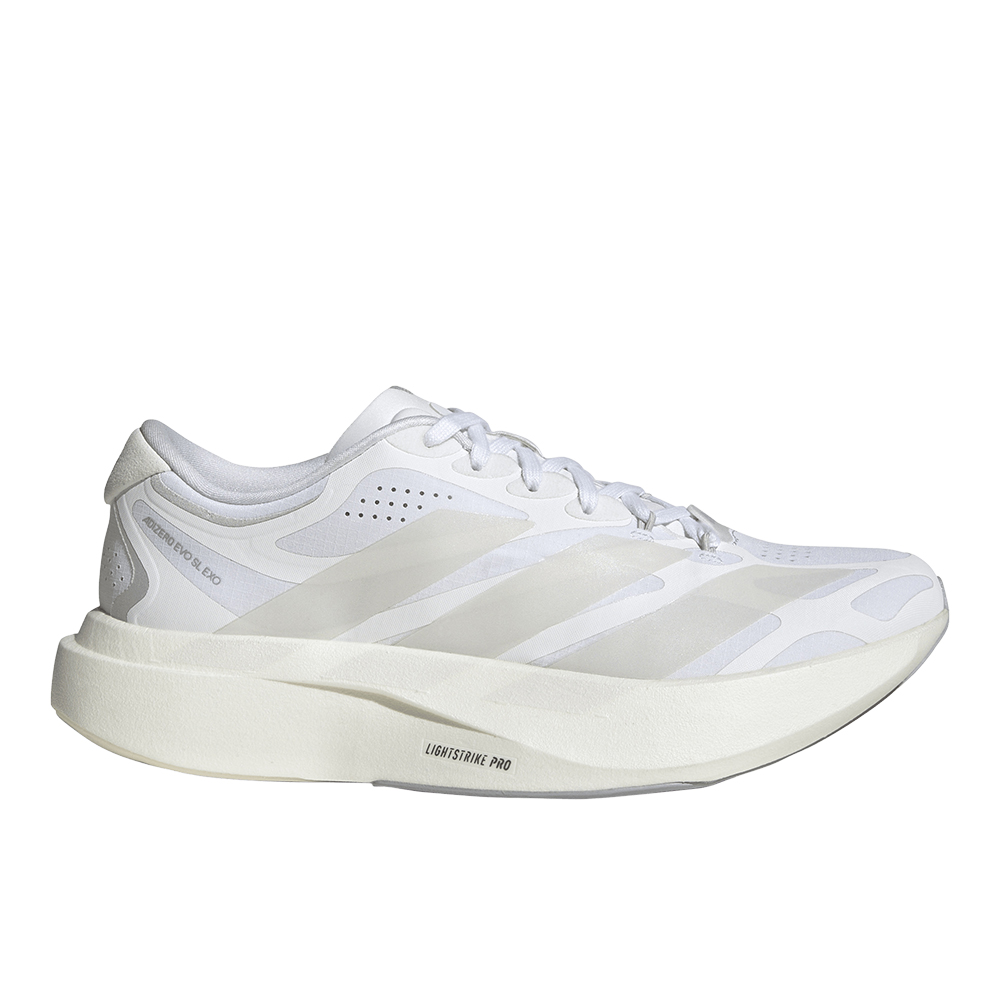 adidas Women's Adizero EVO SL Exo Running Shoes in Cloud White/Zero Metallic/Core White Size: 9.0