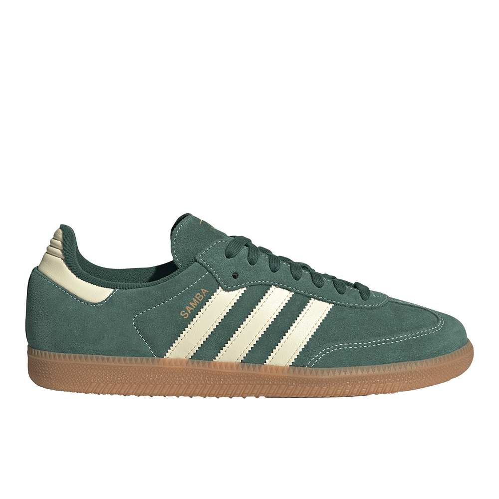 Adidas Samba OG Shoes in White/Green - Size 8