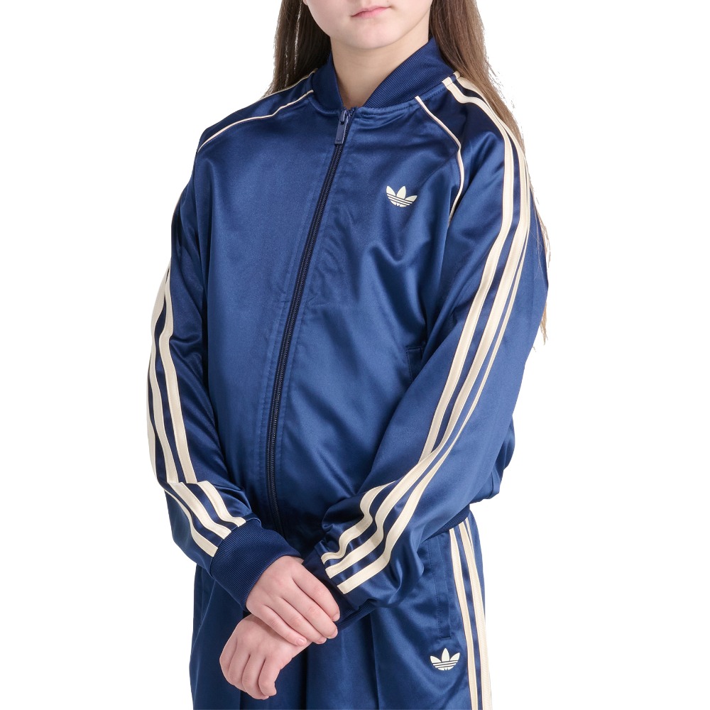 adidas Originals Long Sleeve Full-Zip Satin SST Jacket